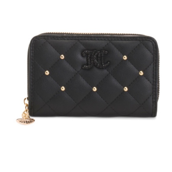 Juicy Couture Black Quilted Wallet with Gold Details - Picture 1 of 3
